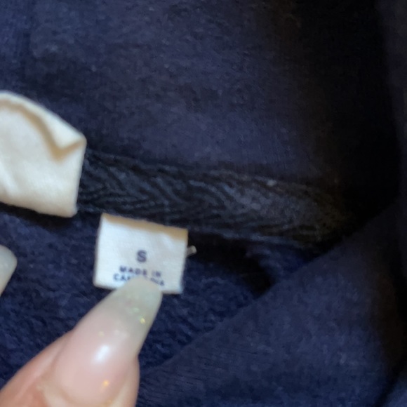 Small navy blue GAP zip up hoodie sweatshirt - Picture 4 of 12